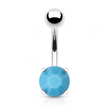 Turquoise Stone Navel Ring Belly Bar